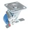 Vestil Polyurethane Swivel With Brake Caster 4 In. Diameter x 2 In. Width 617 lb Light Blue/Gray CST-KB-4X2PUP-SWB - alternate 3